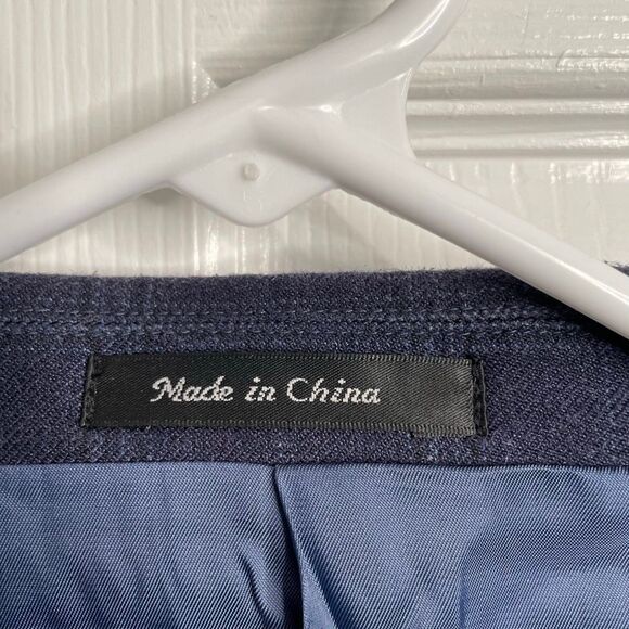 LRL Ralph Lauren Mens Sportcoat 54L Big Tall Blue Windowpane Plaid Wool Silk - Picture 3 of 10